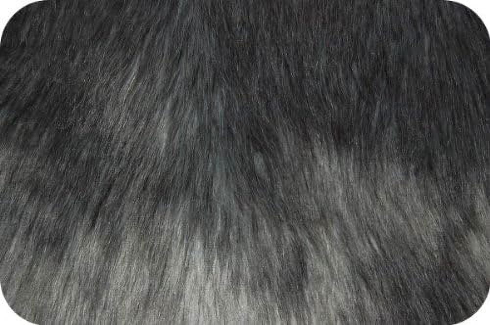 Wide Faux Fur Luxury Grey Gray Fabric By the Yard