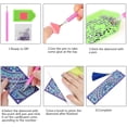 thumbnail image 4 of Hweilai (2 Pack) VETPW Diamond Embroidery Bookmarks Kit with Leather Tassel, 5D DIY Mandala Diamond Painting Bookmarks, Paint by Number Kit for Birthday and Graduation, 4 of 5