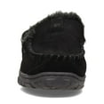 thumbnail image 4 of Clarks Venetian Suede Fur Lined Slip On Casual Loafer Moccasin Slippers (Black Premium Suede/Shearling, 11), 4 of 5