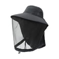 thumbnail image 1 of Sombrero de apicultor con malla y protección facial Negro jinwen, 1 of 8