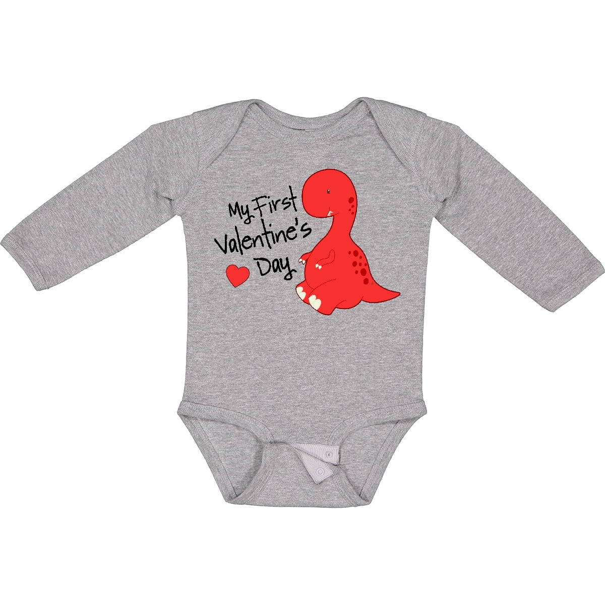 Inktastic My First Valentine's Day Boys or Girls Long Sleeve Baby Bodysuit