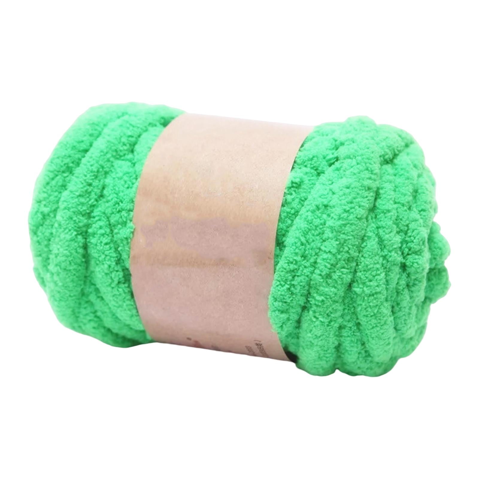 Chunky Wool Yarn Jumbo Tubular Yarn DIY Filling Hand Knitting Arm Knit Yarn Weight Yarn Bulky Yarn for Cushion Crochet Throw Pet Bed Hats green