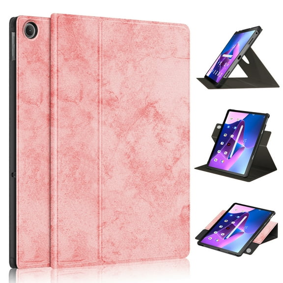for Lenovo Tab M10 Plus Case 10.6 Inch 2022 3rd Gen, 360 Degree Rotating Stand Shell Drop Protective Multi-viewing Angle Holder Folio Cover Case for Lenovo Tab M10 Plus 10.6" 2022 Release (Pink)