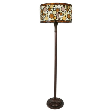 Serena D Italia Tiffany Style 58 Contemporary Drum Floor Lamp