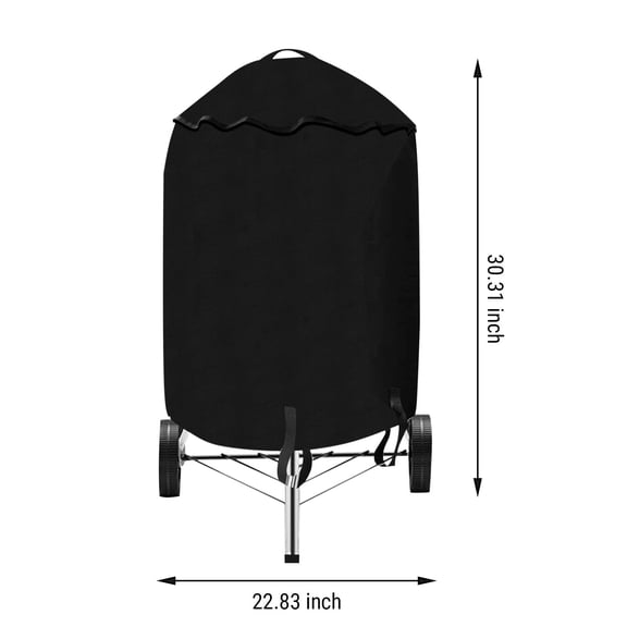 ToyKingdee Kettle Charcoal Grill Cover with Adjustable Straps & Drawstring, All-Weather Protection for 22 Inch Round Grills