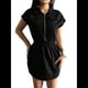 thumbnail image 3 of Vestido Camisero de Corta con Múltiples Bolsillos y Cuello para Mujer, con Cremallera y Estilo Vaquera Negro L, 3 of 7