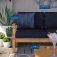 thumbnail image 5 of Lounge Sofa, Wood, Brown Natural Blue Navy, Modern Contemporary Urban Design, Outdoor Patio Balcony Cafe Bistro Garden Furniture Hotel Hospitality, 5 of 10
