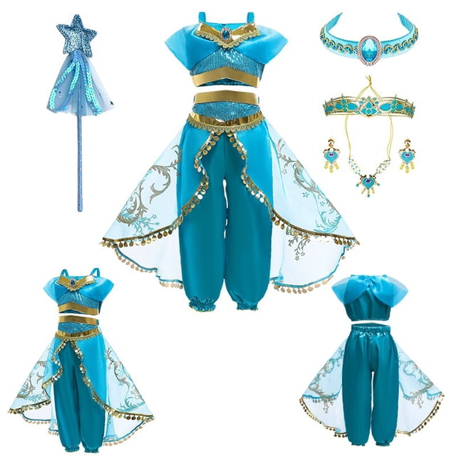 Disfraz de Anna y Elsa para niños y niñas, conjunto de ropa de Fiesta infantil, vestido de princesa Alice, para Halloween y Navidad Fivean unisex
