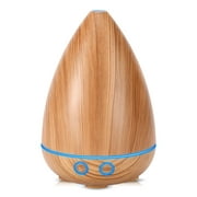 Noahstrong Essential Oil Diffuser, 120ml Wood Grain Aromatherapy Humidifier, Waterless Auto Shut-Off for Large Room Bedroom Office Car