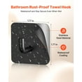 thumbnail image 5 of Heavy Duty Self-Adhesive Hooks, 4-Pack Wall Hangers for Hanging Towels & More, 5 of 10