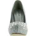 thumbnail image 3 of Top Moda Womens Mango-25 Rhinestone Studded Sparkling Platform Stiletto Heel Dress Pumps, 3 of 4