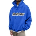 thumbnail image 2 of EchfiProm Pullover Hoodies for Men Fashion Oversized Sweatshirt Blue Graphic Mens Tops Long Sleeve 3XL, 2 of 8
