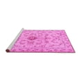 thumbnail image 2 of Ahgly Company Machine Washable Indoor Square Persian Pink Traditional Area Rugs, 3' Square, 2 of 4