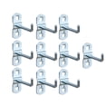 thumbnail image 1 of Juego de 10 ganchos para estantes de tablero perforado, ganchos multiusos con orificios cuadrados para exhibidores de pared, soportes para colgar en, 1 of 8