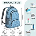 thumbnail image 5 of Paisley and Damask Blue Pattern Cute School Backpack Bag with Padded Back and Adjustable Shoulder Straps 16.9 X 12.6 X 5.9 Inches, 5 of 5