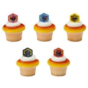 Power Rangers Morphinominal Cupcake Rings - 24 pc, Pack of 24, assorted character rings By Bakery Supplies