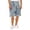 Blue, variant on Adeawade Mens Summer Elastic Waist Cargo Pants Denim Shorts Loose Pocket Solid Color Slacks Trend Wear M Blue