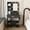 Black + MDF + MDF+glass+2, variant on YANGXUN Vintage Bedroom Dressing Table with Mirror and Adjustable LED Lights Retro Vanity Station with Integrated Electrical Outlet and Matching Cushioned Stool