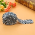 thumbnail image 4 of Diamond Ribbon,1yard 30mm Diamond Mesh Rhinestone Ribbon Mesh Wrap Roll Streamlined Design, 4 of 9