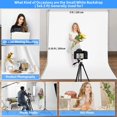 thumbnail image 2 of WWS-5x6.5 ft White Photo Backdrop Curtains, White Photography Seamless Backdrops Background for Easter, Birthday Party, Wedding, Photos, Projector (Backdrop only), 2 of 4