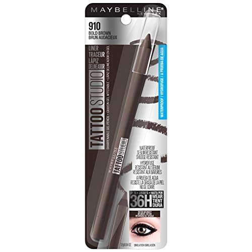 Lápiz Delineador Gel Afilable TattooStudio Maybelline, Marrón Audaz, Larga Duración - 0.113ml
