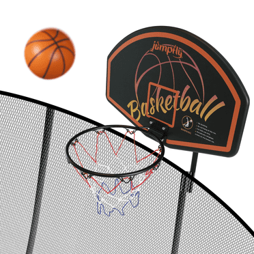 Jumpfly Trampoline Basketball Hoop with Ball and Pump, Compatible with All Trampolines