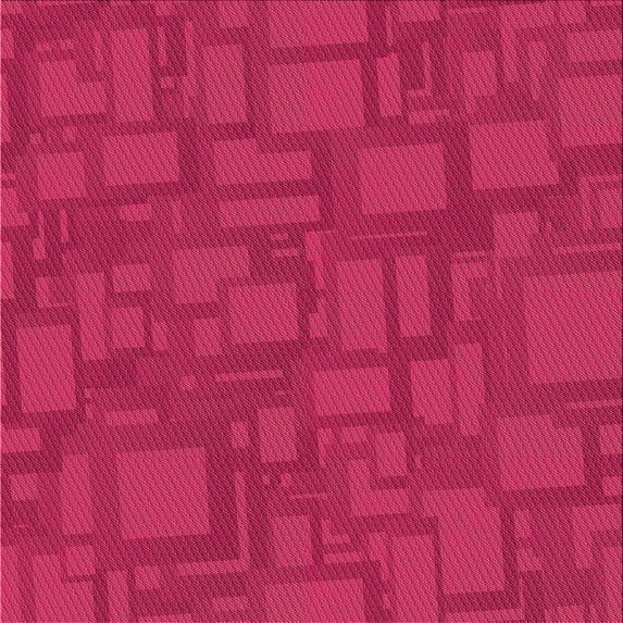 Ahgly Company Indoor Square Patterned Hot Deep Pink Area Rugs, 7' Square