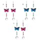 thumbnail image 5 of Injueey 2 piezas colgante de insecto de plástico portátil hecho a mano puerta trasera jardín fiesta Navidad colgante decoración ornamento Decoración del hogar Azul Injueey HA067292-01B, 5 of 6