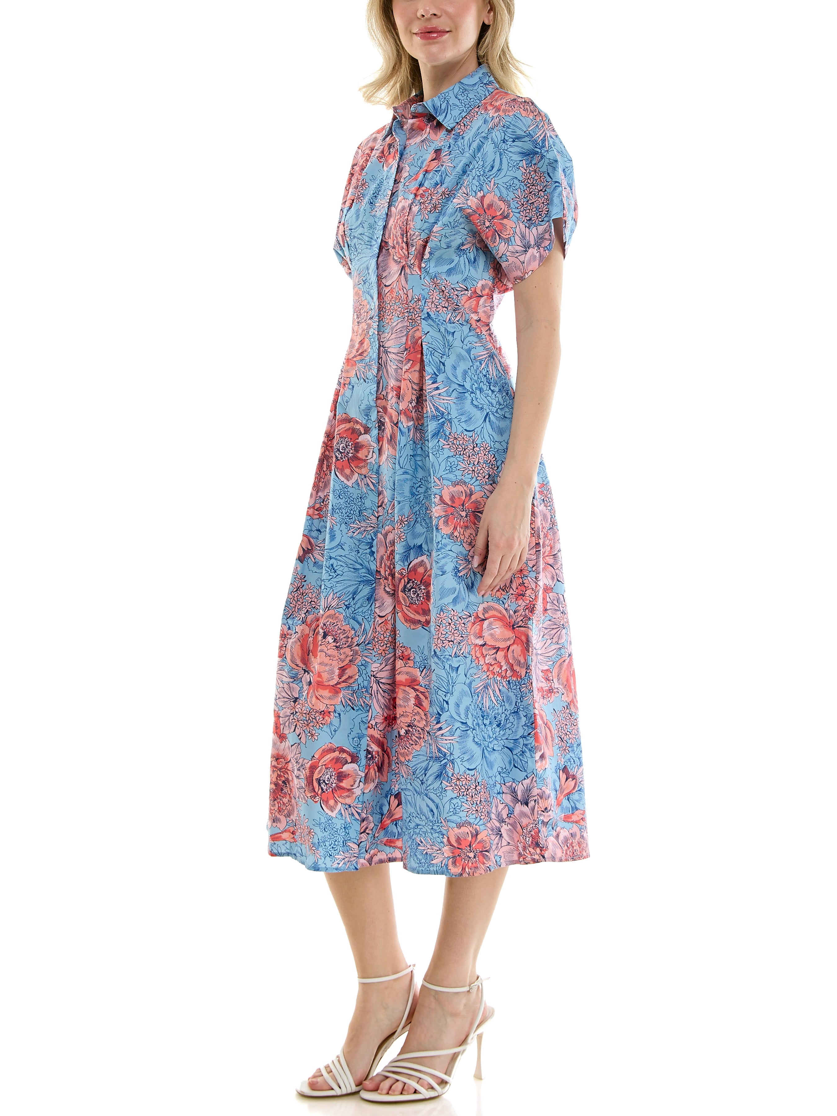 Nicole Miller Pintuck Waist Shirtdress, Sizes 4-16
