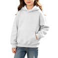thumbnail image 3 of Kids Girls Boys Hoodies Preppy Long Sleeve Sweatshirt Pullover with Pockets Soft Hoodies for Teen Girls Boys, 3 of 7