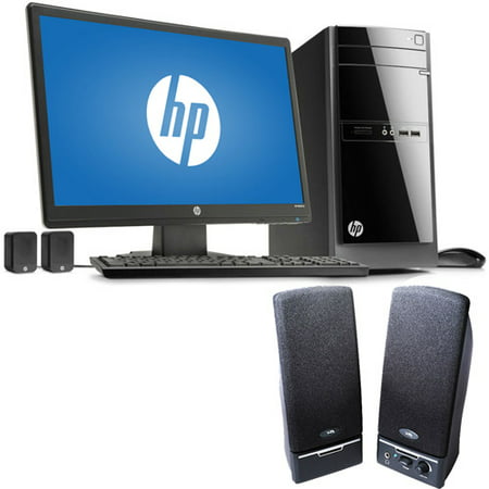 HP Desktop PC, 21.5; Monitor, with AMD A4-5000 Quad-Core Processor and Computer Speaker System