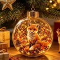 thumbnail image 5 of 2026 Christmas Home Party Decoration Fall Ornament Forest Wildlife In Glass Ball Hanging Ornament Pumpkin Maple Leaf Thanksgiving Christmas Tree Decor Christmas Celebration Party Supplies, 5 of 7
