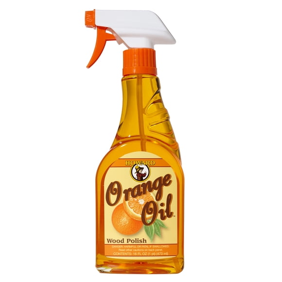 HOWARD Orange Oil | Aceite de Naranja Real Limpiador e Hidratador de Madera, Muebles de Madera, Pisos de Madera | Reaviva el Color Original, Deja un Brillo Excepcional | Aroma Naranja 473 ml (16 oz)