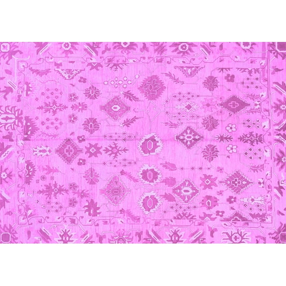 Ahgly Company Indoor Rectangle Oriental Purple Traditional Area Rugs, 5' x 7'