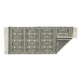 thumbnail image 2 of Natural and Black Diamond Textured Hand-Loomed Runner 2Ft 3Inx6Ft, 2 of 3