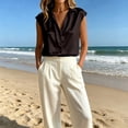 thumbnail image 3 of GigrtiJin Button Down Tank Tops for Womens Satin Collared Sleeveless Button Down Shirts Dressy Casual Loose Tank Tops for Womens, 3 of 5