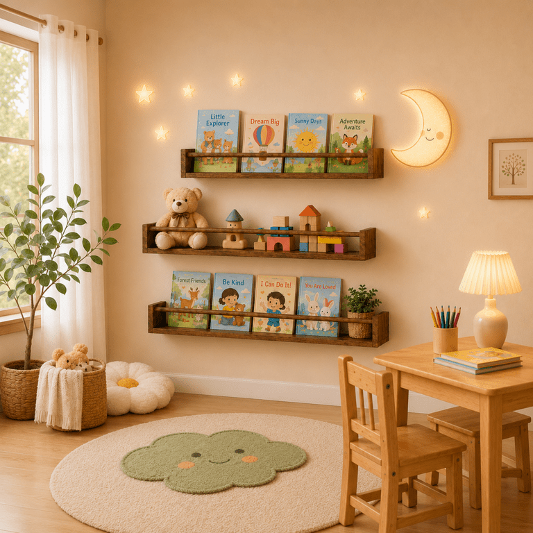 Mehoom 24-Inch Rustic Solid Wood Floating Shelves Set of 3 photo 7