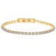 thumbnail image 1 of Pulsera de tenis chapada en oro de 18 quilates bronceado jianjun mujer acero inoxidable, 1 of 3