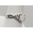 thumbnail image 3 of Size 10, White Fire Opal Topaz Sterling Silver Ring, 3 of 6