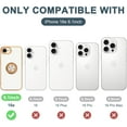 thumbnail image 7 of for iPhone 16 Pro Max Case with Ring Stand, 360° Rotatable Ring Holder Magnetic Kickstand, Plating Rose Gold Edge Soft Cover Protective Phone Case for iPhone 16 Pro Max 6.9", White, 7 of 7