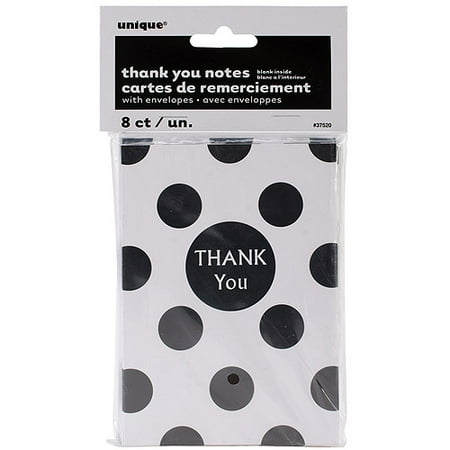 Polka Dot Thank You Cards, 8-Pack