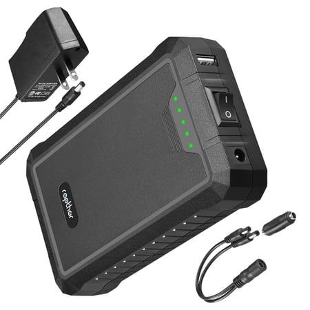 Rapthor 12V/5V Dual Output Rechargeable Power Bank – 6500mAh 12V & 13000mAh 5V Lithium-Ion Battery with Fast Charger