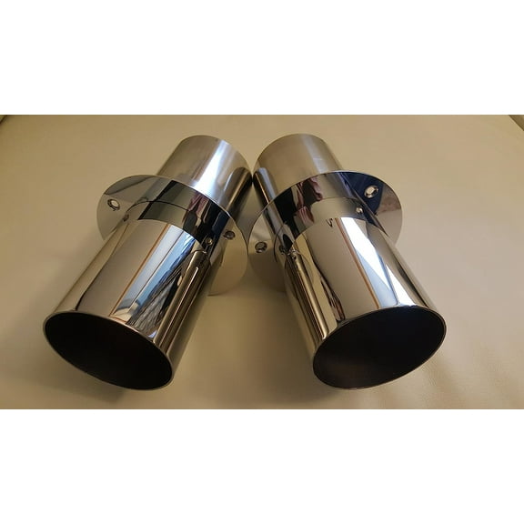 316L Stainless Steel Marine Through Hull 4" Inch Exhaust TipsF