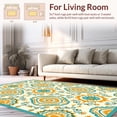 thumbnail image 2 of ODIKA 8'x10' Machine Washable Non-Slip Area Rug, Whimsical Meadow Playful Sunshine Design High Traffic Rug, Beige, 374050, 2 of 7