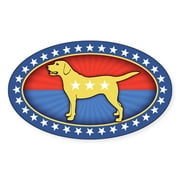 CafePress - Yellow Dog - Sticker (Oval)