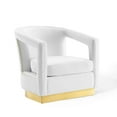 thumbnail image 2 of Modway Frolick Performance Velvet Armchair in White, 2 of 10
