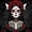 Black Red 01, variant on Homewish Antique Skeleton Bride Queen Bedding for Adults, Retro Rose Wedding Art Bedding Comforter Set Queen, Black Reversible, 7pcs
