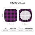 thumbnail image 6 of Daiia Purple Black Plaid Stretch Individual Couch Cushion Slipcovers Reversible Cushion Protector Slipcovers Sofa Cushion Protector Covers Milk Silk-16.9in, 6 of 9