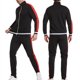 thumbnail image 5 of Color Blocked Cardigan Stand Collar Sweater Chaqueta de béisbol para hombre Suéter de manga larga Pompotops qwe19931, 5 of 9