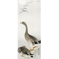 thumbnail image 2 of Koson, Ohara 8x14 White Modern Wood Framed Museum Art Print Titled - Two geese, 2 of 4